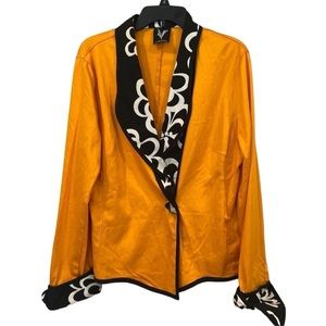 Vintage Y2K Viktoria Chulay Gold and Black Jacket Sz.L